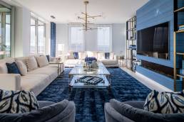 Sarican Design Studio Penthouse Amsterdam blue Livingroom